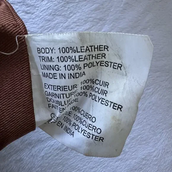 STEVEN Steve Madden 100% Pebbled Leather Crossbody Bag Brown - Picture 8 of 13